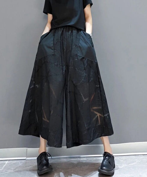 Sheer Pattern Wide Pants